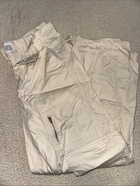 BDG Light Cream Cargo Pants with Zip Pocket
